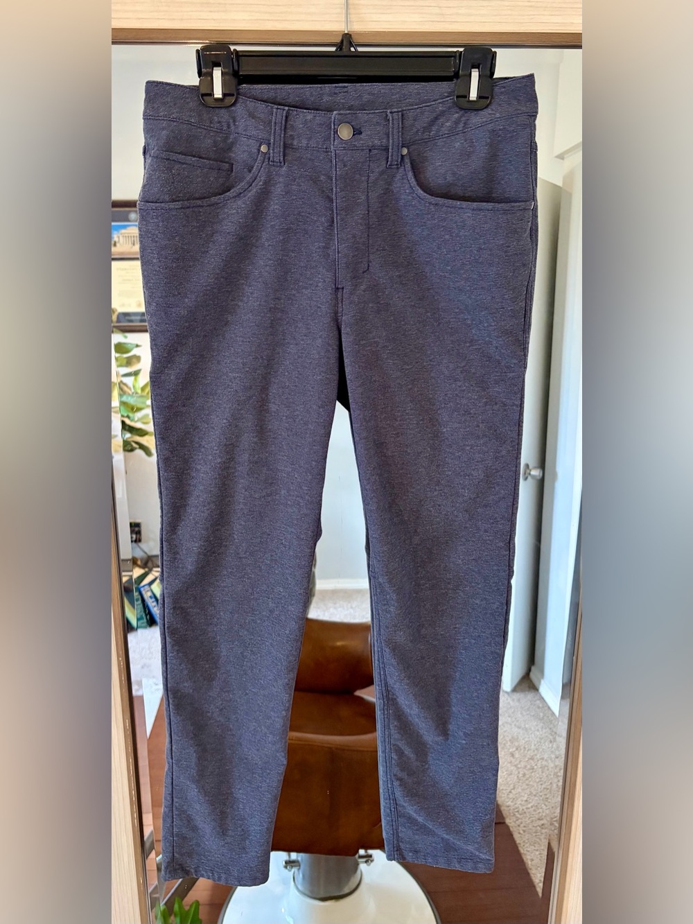 Lululemon ABC Pant Slim *Tech Canvas 30" Heathered Deep Navy size 30